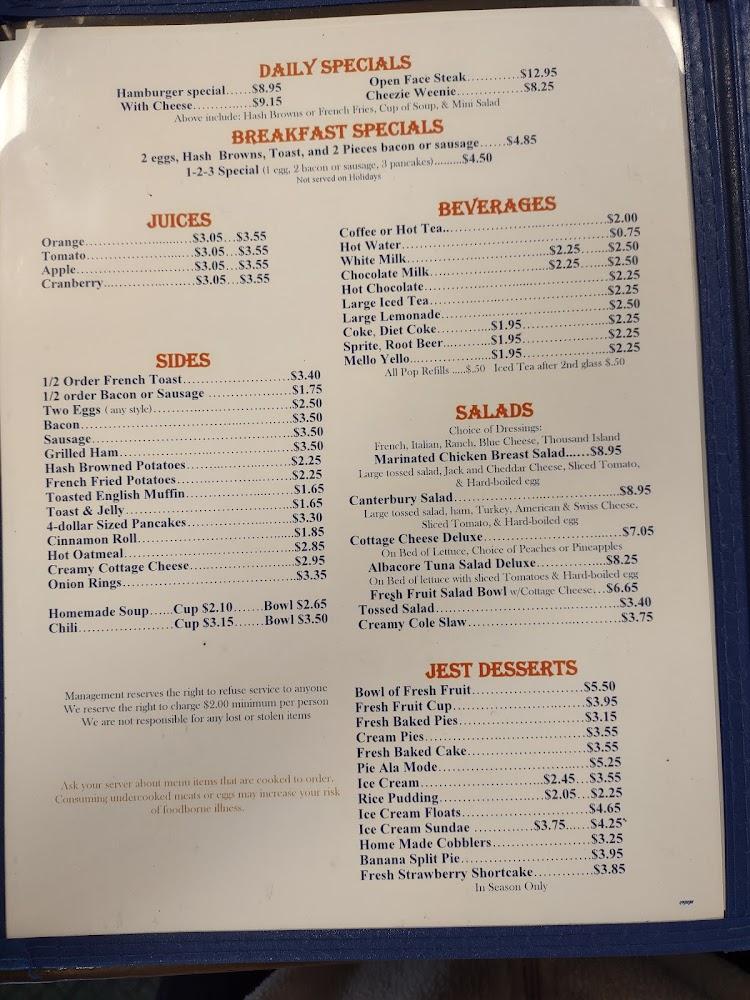 Canterbury Palace Menu image 1