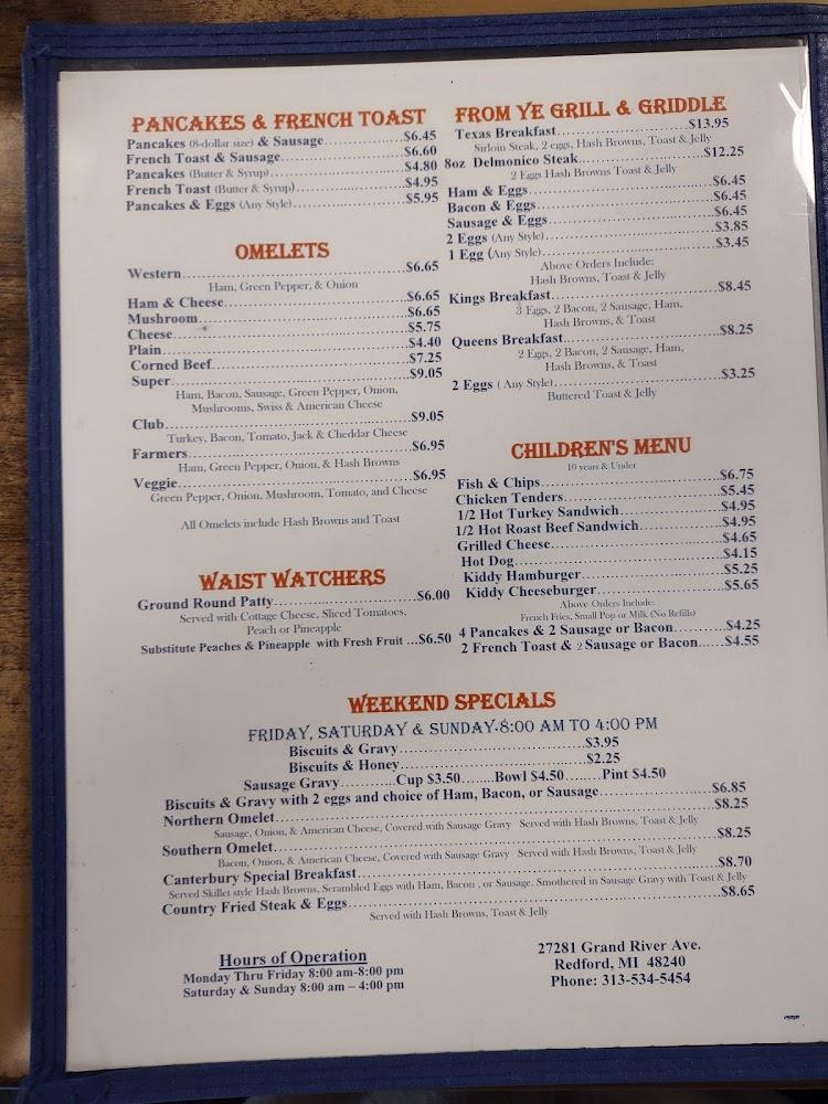 Canterbury Palace Menu image 3